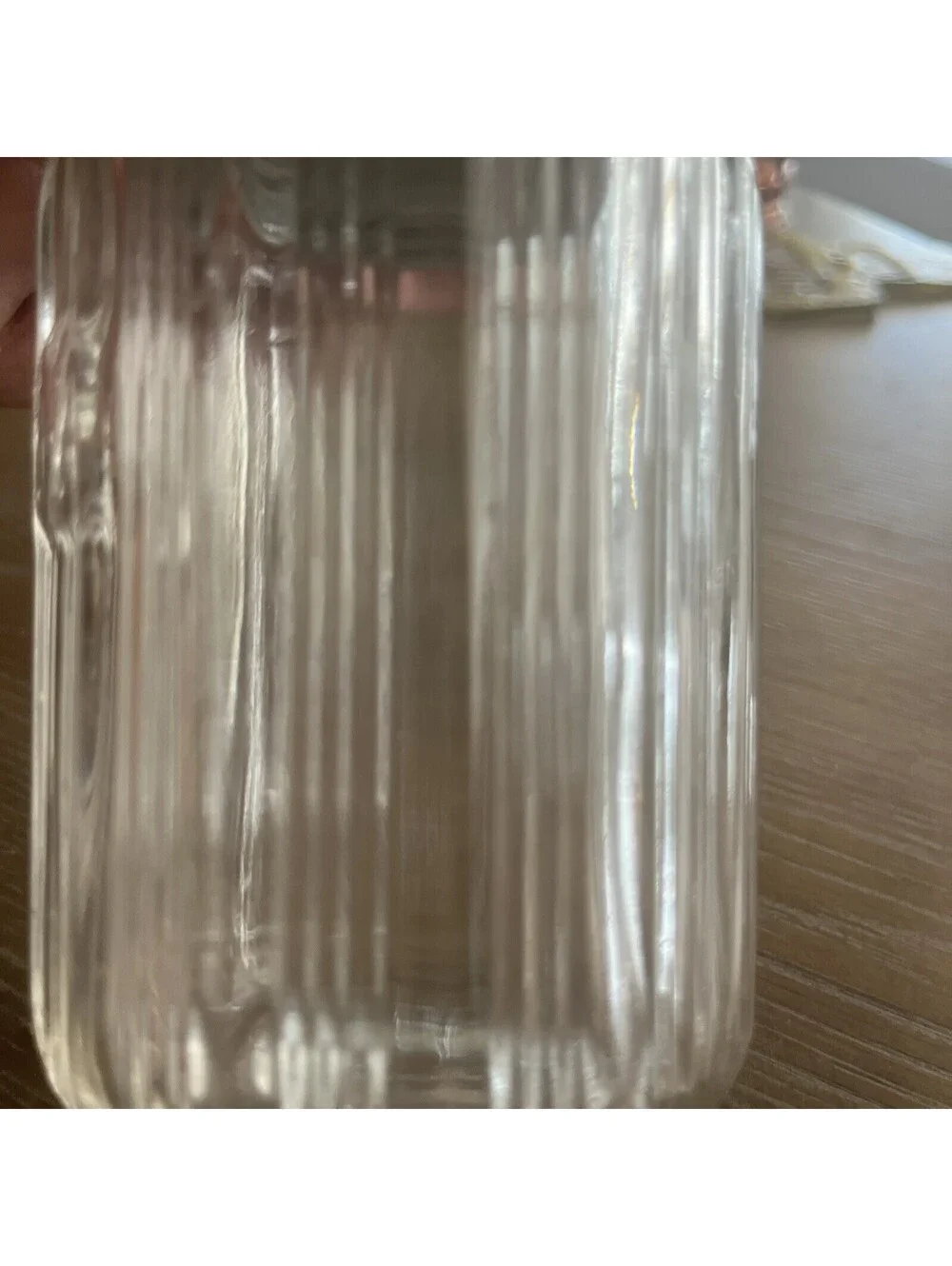Hoosier Glass Tea Jar Black Metal Lid Circa 1930s